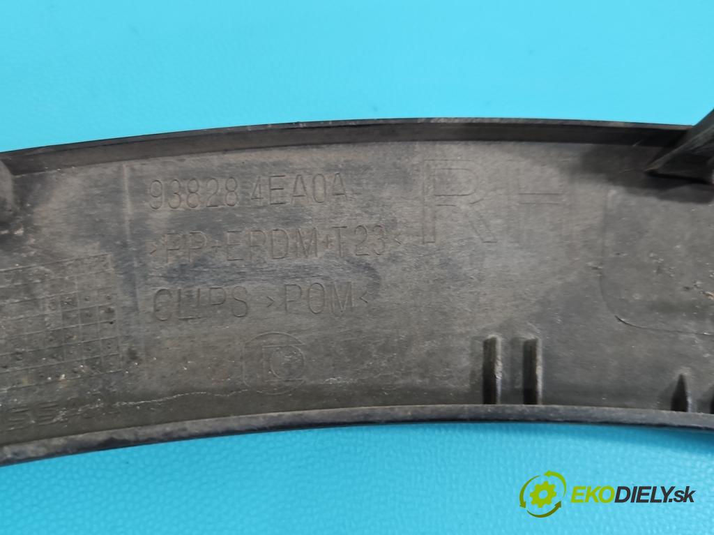 Nissan Qashqai II J11 2013-2021 1.2 T 116 HP manual 85 kW 1197 cm3 5- lišta blatník zadné pravé 93828-4EA0A (Lišta)