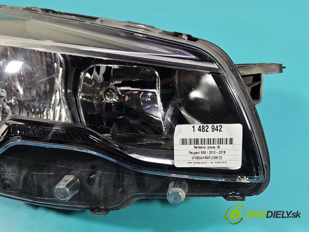Peugeot 508 I 2010-2018 2.0 hdi 150 HP manual 110 kW 1997 cm3 4- Reflektor: pravý 9807241180 (Svetlo predné pravé)