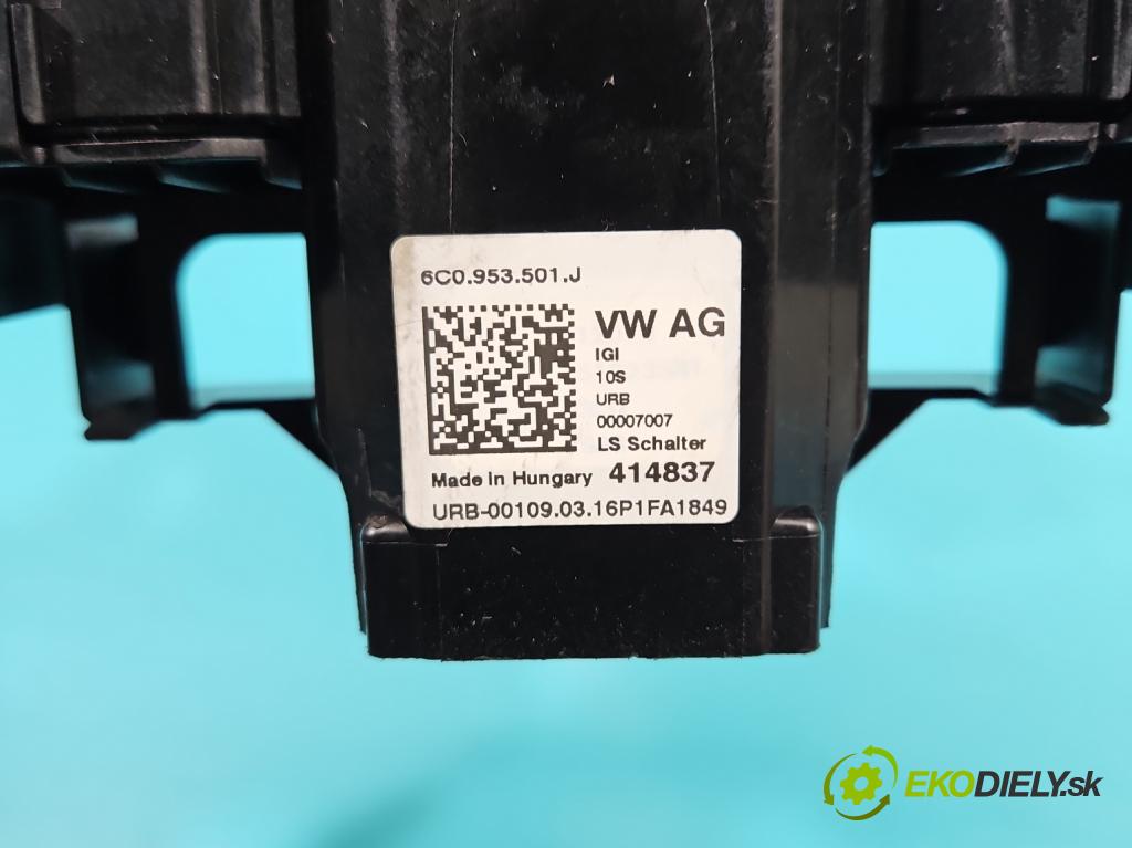 Skoda Fabia III 2014- 2021 1.4 tdi 105 HP manual 77 kW 1422 cm3 5- prepínač komplex: 6C0953513E (Prepínacie páčky pod volantom)