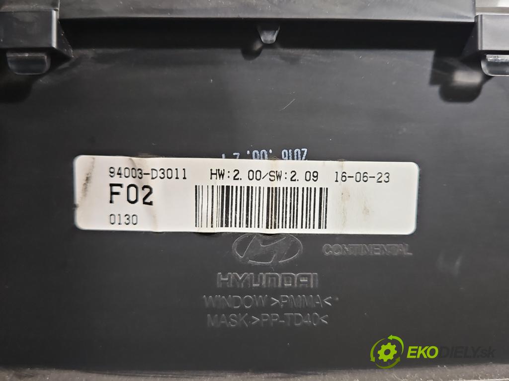 Hyundai Tucson III 2015-2020 2.0 crdi 136 HP automatic 100 kW 1999 cm3 5- prístrojovka/ budíky 94003-D3011 (Prístrojová doska)