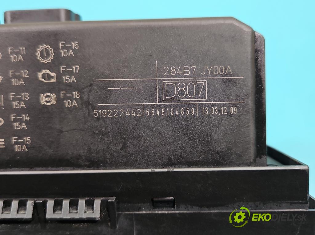 Renault Koleos I 2008-2016 2.0 dci 150 hp manual 110 kW 1995 cm3 5- skříňka pojistková 284B7-JY00A (Pojistkové skříňky)