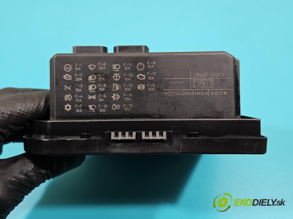 Renault Koleos I 2008-2016 2.0 dci 150 hp manual 110 kW 1995 cm3 5- skříňka pojistková 284B7-JY00A (Pojistkové skříňky)