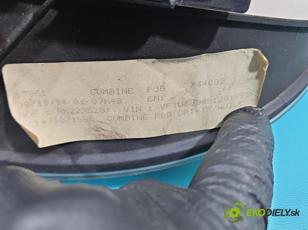 Citroen Evasion 2.0 8V 121KM manual 89 kW 1998 cm3 5- prístrojovka/ budíky 1471321080 (Prístrojová doska)