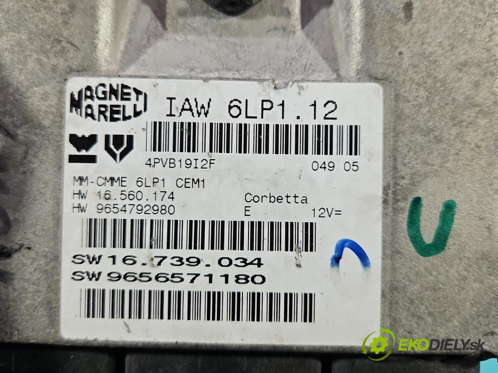 Peugeot 407 2.0 16V 140 HP manual 103 kW 1997 cm3 5- riadiaca jednotka motora IAW 6LP1.12