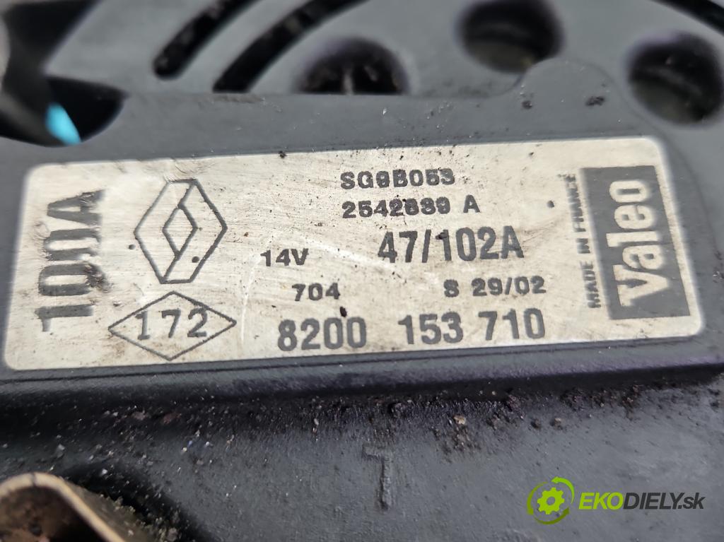 Renault Laguna II 2001-2007 2.0 16V 135 HP manual 99 kW 1998 cm3 5- Alternator 8200153710 (Alternátor)