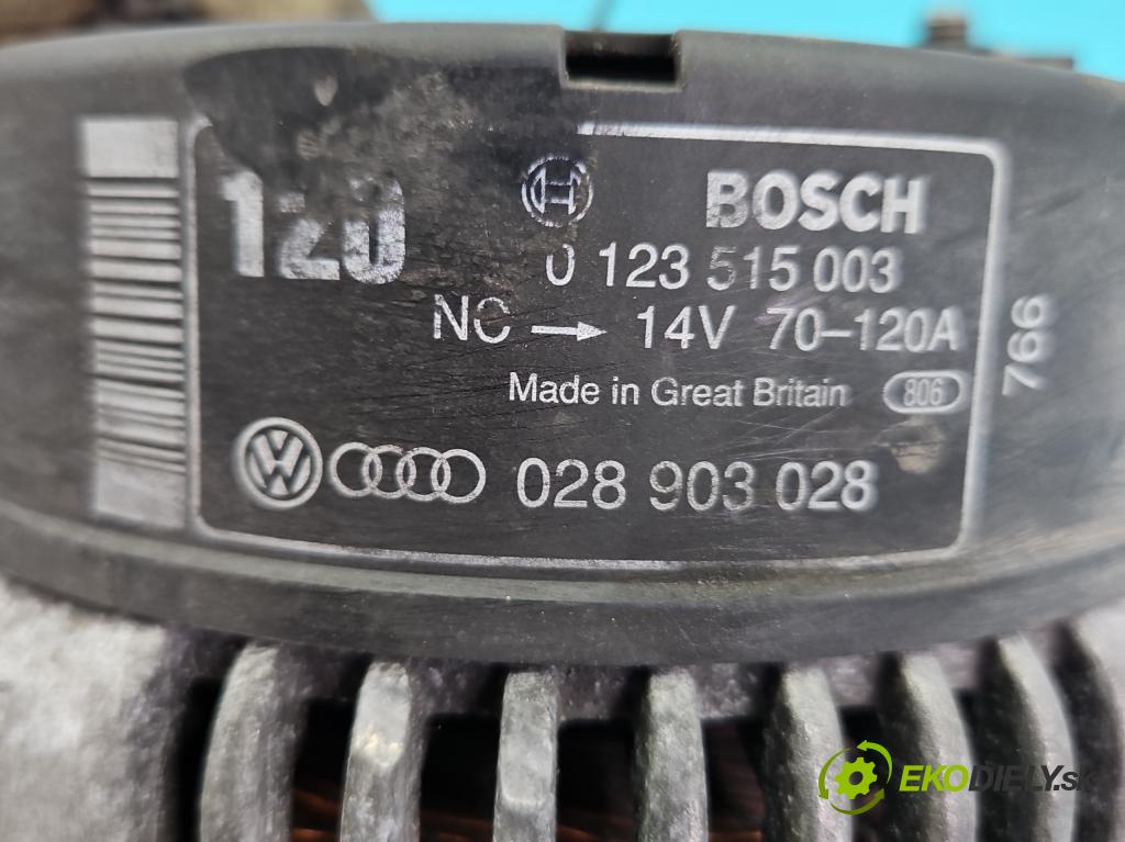 Vw Passat B5 1995-2005 1.9 tdi 110 HP manual 81 kW 1896 cm3 4- Alternator 0123515003 (Alternátor)