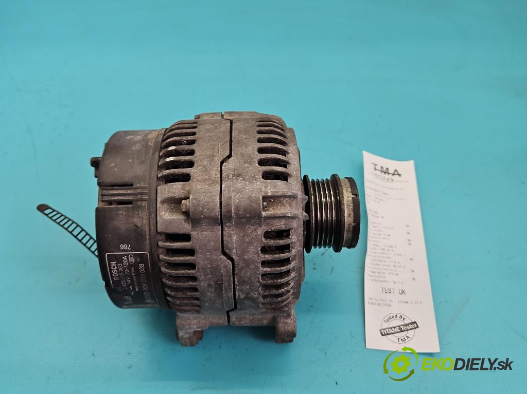 Vw Passat B5 1995-2005 1.9 tdi 110 HP manual 81 kW 1896 cm3 4- Alternator 0123515003 (Alternátor)