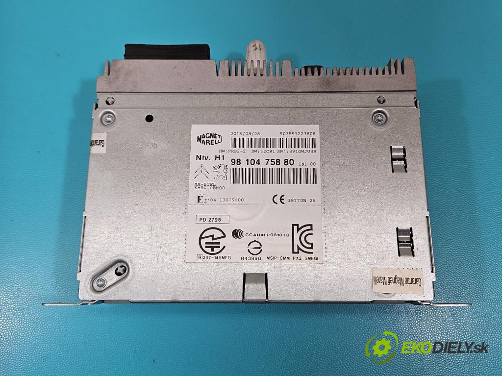 Peugeot 508 I 2010-2018 2.0 hdi 150 HP manual 110 kW 1997 cm3 4- Radio originál 9810475880