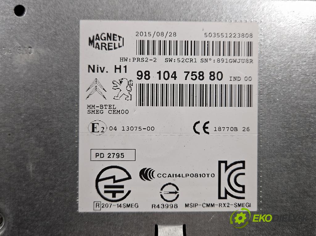 Peugeot 508 I 2010-2018 2.0 hdi 150 HP manual 110 kW 1997 cm3 4- Radio originál 9810475880