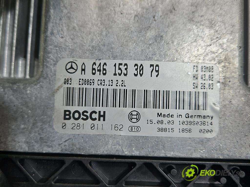 Mercedes C W203 2000-2007 2,2.0 cdi 143 HP manual 105 kW 2148 cm3 5- riadiaca jednotka motora 0281011162