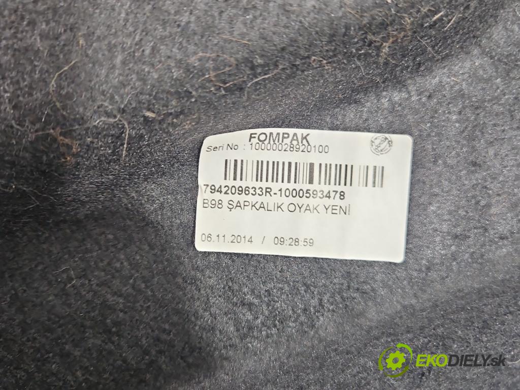 Renault Clio IV 2012-2020 0.9 Tce 90 hp manual 66 kW 898 cm3 5- pláto zadní 794209633R (Kryt zavazadlového prostoru)