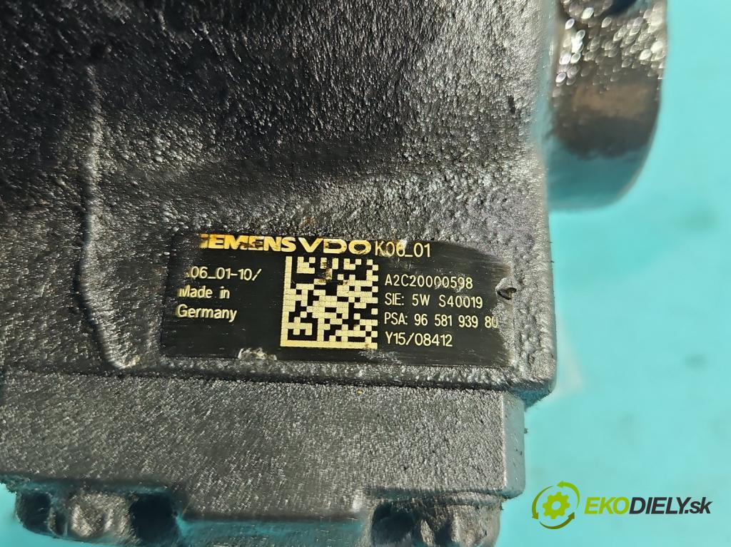 Peugeot 407 2.0 hdi 136 HP manual 100 kW 1997 cm3 5- čerpadlo vstrekovacia A2C20000598 (Vstrekovacie čerpadlo)