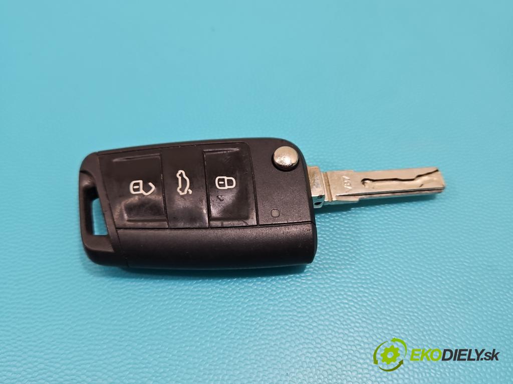 Vw Golf VII 2012-2020 1.4 TSI 150 HP automatic 110 kW 1395 cm3 5- rukoväť predné ľavé mimo: 5N0837885H (Kľučka dverí vonkajšia predná ľavá)