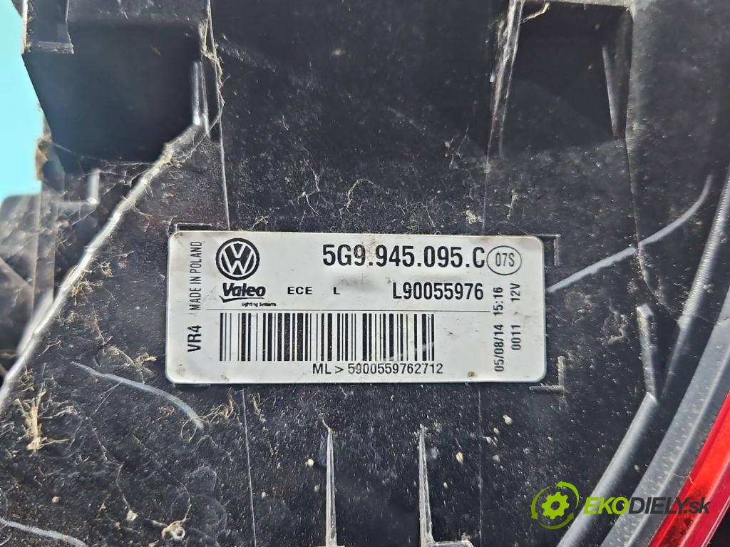 Vw Golf VII 2012-2020 1.4 TSI 150 hp automatic 110 kW 1395 cm3 5- světlo zadní levé 5G9945095C (Klika dveří ostatní)