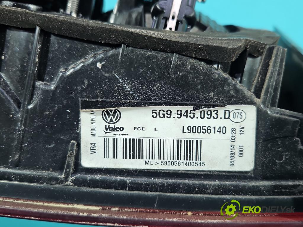Vw Golf VII 2012-2020 1.4 TSI 150 hp automatic 110 kW 1395 cm3 5- světlo zadní levé 5G9945093D (Klika dveří ostatní)