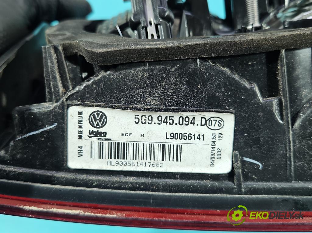 Vw Golf VII 2012-2020 1.4 TSI 150 hp automatic 110 kW 1395 cm3 5- světlo zadní pravé 5G9945094D (Klika dveří ostatní)