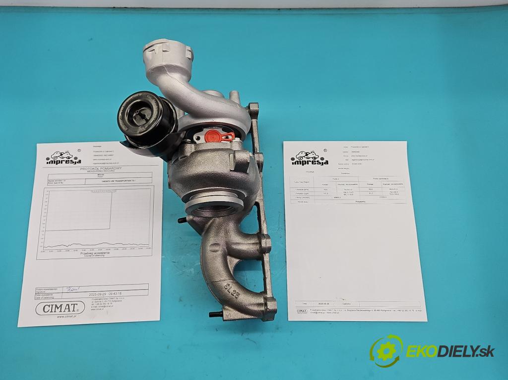 Vw Transporter T5 2003-2015 1.9 tdi 84KM manual 62 kW 1896 cm3 5- Turbodmychadlo repasováno BV39A-0058