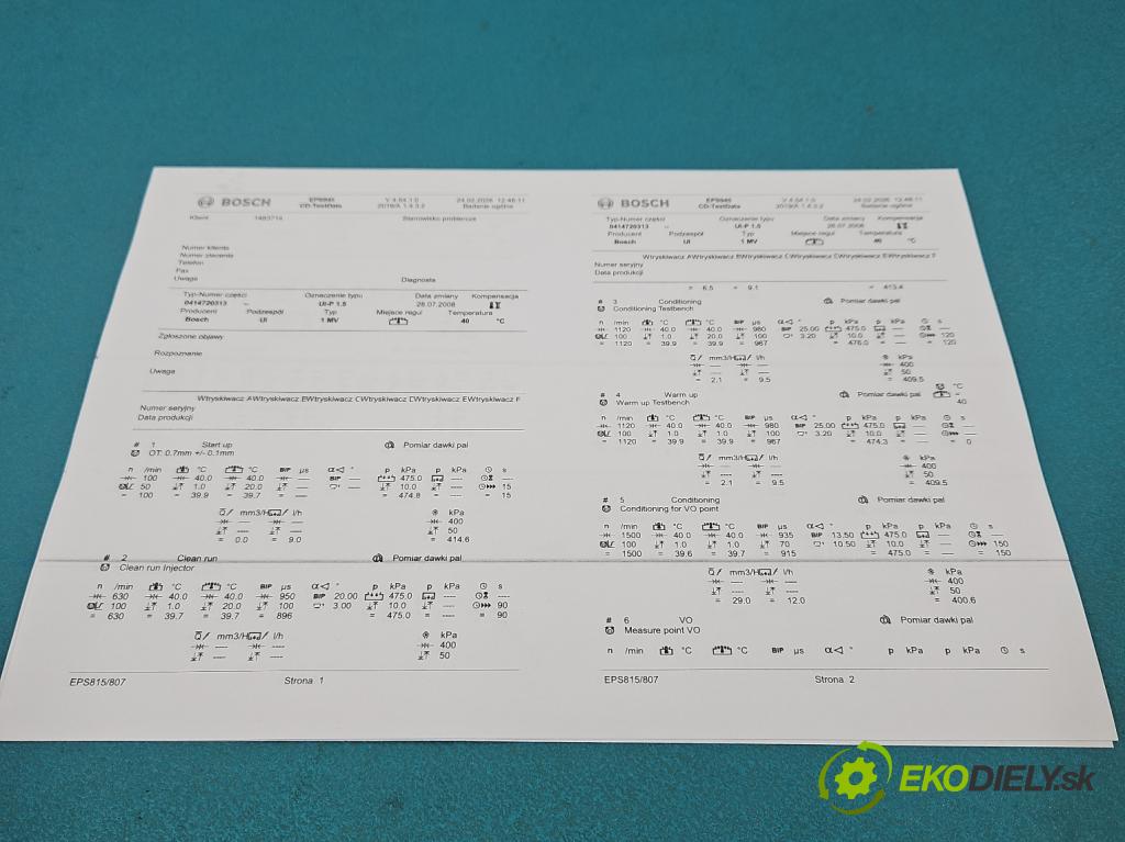 Vw Transporter T5 2003-2015 1.9 tdi 84KM manual 62 kW 1896 cm3 5- vstřikovací čerpadlo 0414720313 (Vstřikovač paliva)