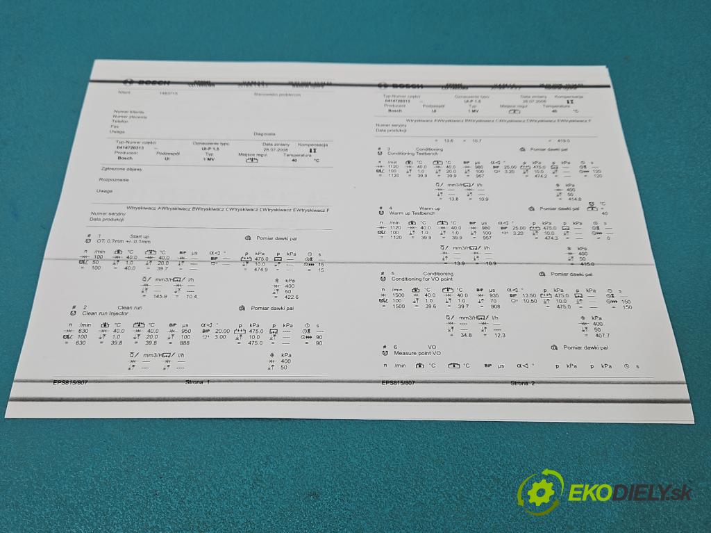 Vw Transporter T5 2003-2015 1.9 tdi 84KM manual 62 kW 1896 cm3 5- vstřikovací čerpadlo 0414720313 (Vstřikovač paliva)