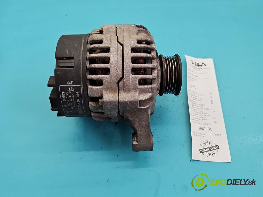 Audi A4 B5 1994-2001 1.6 101 HP manual 74 kW 1595 cm3 4- Alternator 0123310022 (Alternátor)
