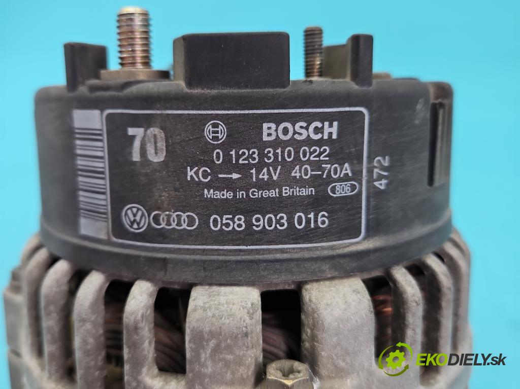 Audi A4 B5 1994-2001 1.6 101 HP manual 74 kW 1595 cm3 4- Alternator 0123310022 (Alternátor)