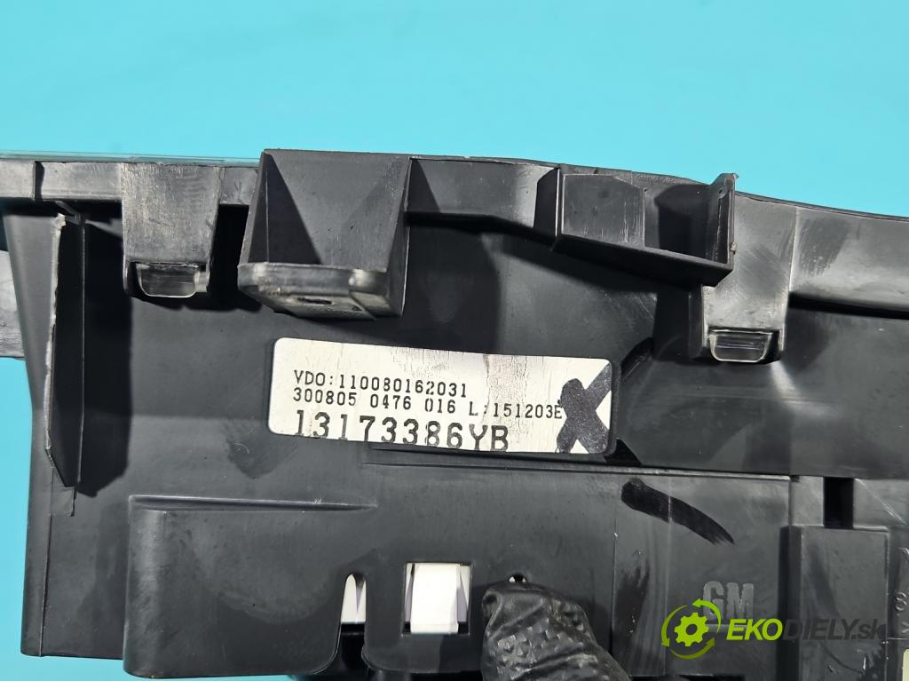 Opel Meriva A 2002-2010 1.8 16v 125 HP automatic 92 kW 1796 cm3 5- prístrojovka/ budíky 13173386YB (Prístrojová doska)