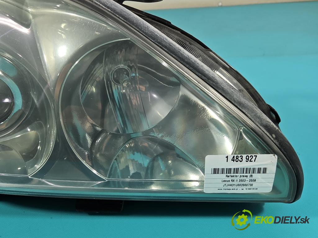 Lexus RX II 2003-2008 3.5 V6 automatic 203 kW 3456 cm3 5- Reflektor: pravý  (Svetlo predné pravé)
