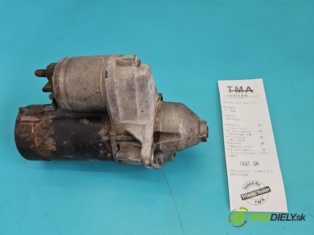 Opel Corsa C 2000-2006 1.2 16V 80 HP manual 59 kW 1229 cm3 3- štartér 09115192 (Štartér)