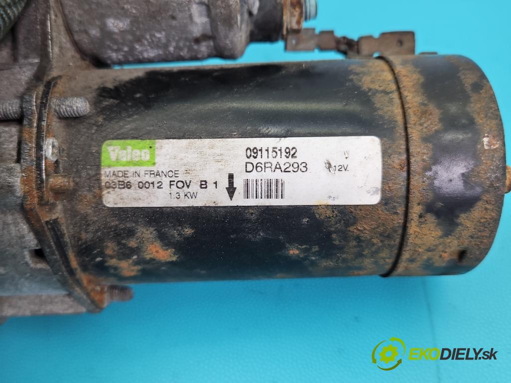 Opel Corsa C 2000-2006 1.2 16V 80 HP manual 59 kW 1229 cm3 3- štartér 09115192 (Štartér)