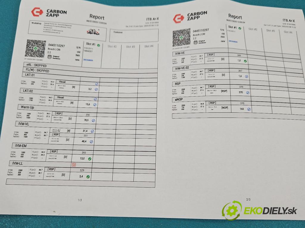 Peugeot 307 1.6 HDi 109 HP  80 kW 1600 cm3 5- vstrek 0445110297 (Vstrekovač paliva)