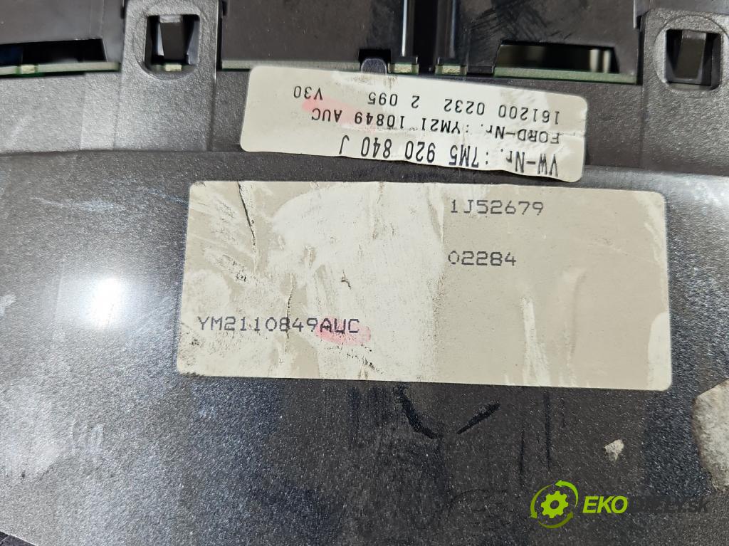 Ford Galaxy Mk1 1995-2006 1.9 tdi 116 HP automatic 85 kW 1896 cm3 5- prístrojovka/ budíky 7M5920840J (Prístrojová doska)