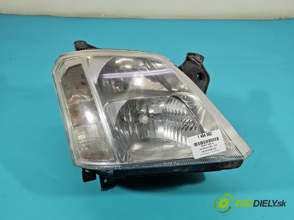 Opel Meriva A 2002-2010 1.8 16v 125 hp automatic 92 kW 1796 cm3 5- světlo pravý  (Pravé přední světlo)