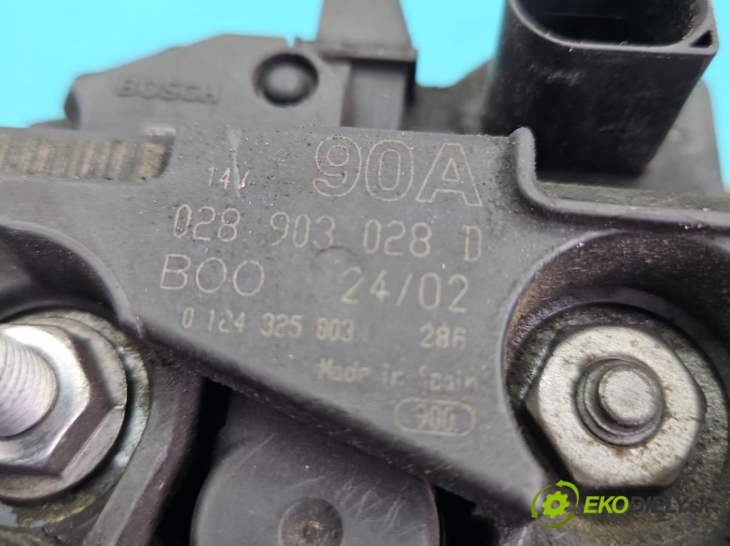 Seat Leon I 1999-2005 1.6 16v 105 HP manual 77 kW 1598 cm3 5- Alternator 028903028D (Alternátor)