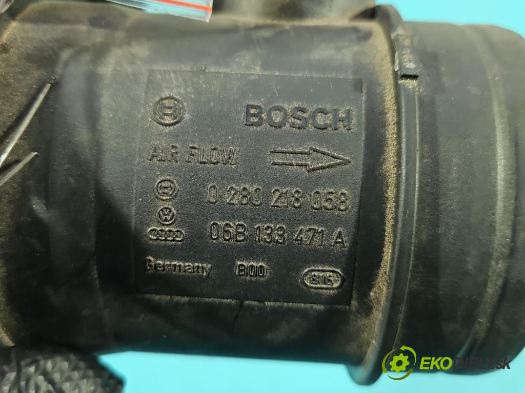 Audi A4 B6 2000-2004 2.0 20V 131 HP manual 96 kW 1984 cm3 4- průtokoměr: 0280218058 (Váha vzduchu)