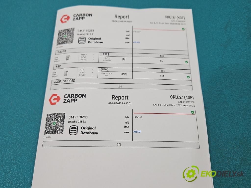 Honda CR-V III 2006-2011 2.2 i-CTDi 140 HP manual 103 kW 2204 cm3 5- vstrek 0445110288 (Vstrekovač paliva)