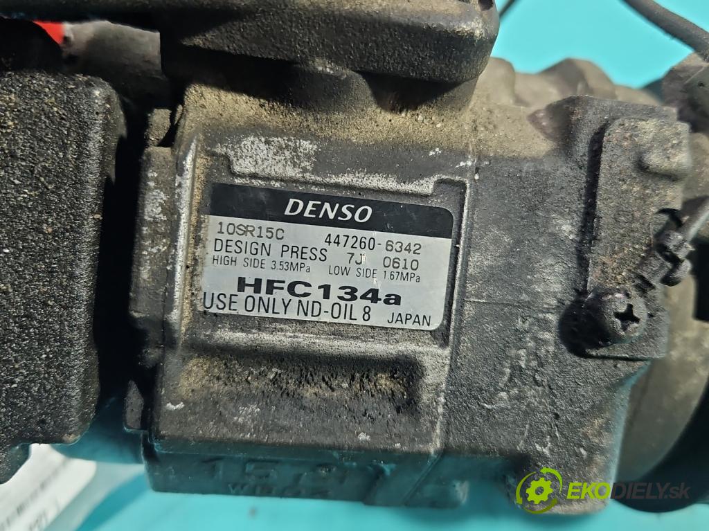 Honda CR-V III 2006-2011 2.2 i-CTDi 140 HP manual 103 kW 2204 cm3 5- Kompresor: klimatizácie 447260-6342 (Kompresor klimatizácie)