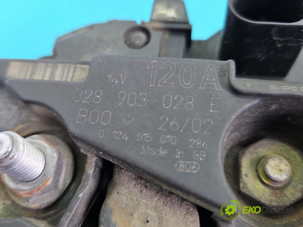 Seat Ibiza III 6L 2002-2008 1.9 tdi 101 HP manual 74 kW 1896 cm3 5- Alternator 028903028E (Alternátor)