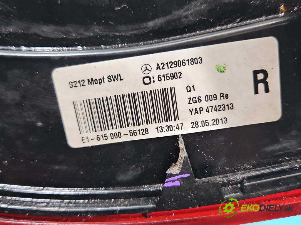 Mercedes E W212 2009-2016 2.2 CDI 136 HP automatic 100 kW 2143 cm3 5- svetlo / reflektor zadné pravé A2129061803 (Kľučka dverí ostatné)