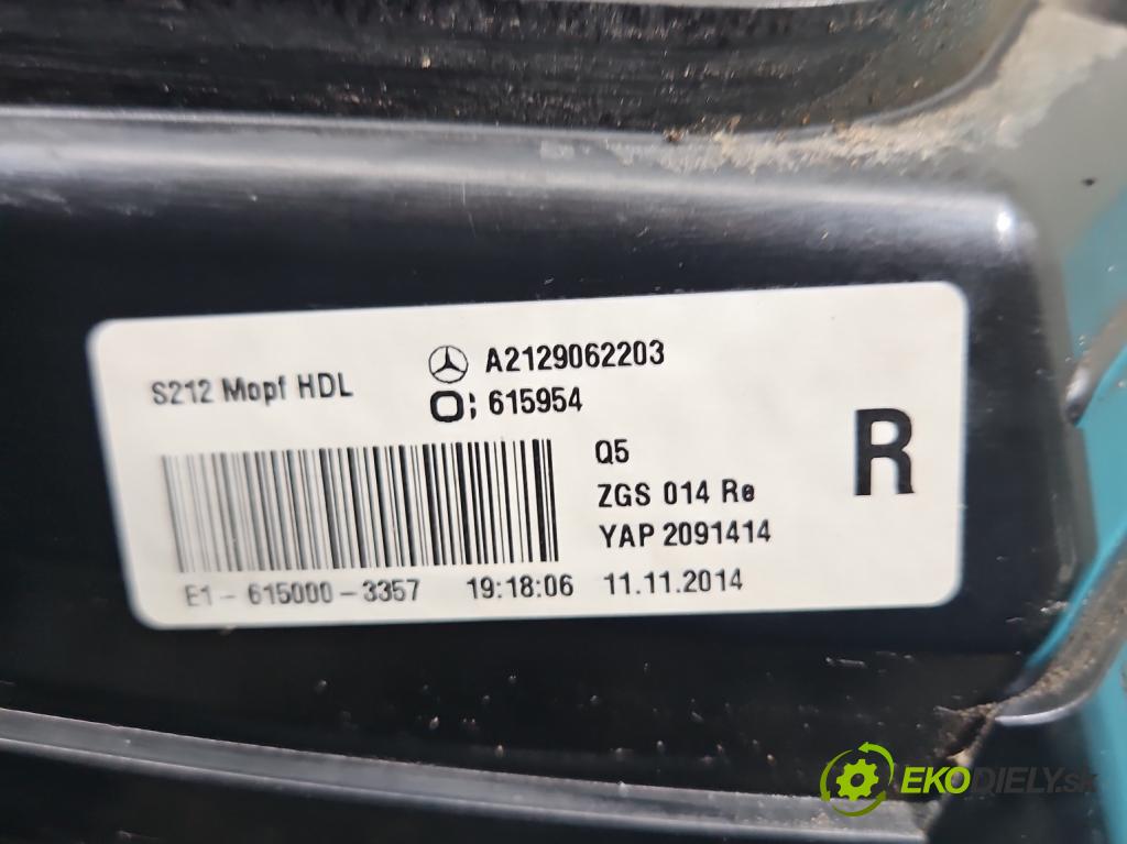 Mercedes E W212 2009-2016 2.2 CDI 136 HP automatic 100 kW 2143 cm3 5- svetlo / reflektor zadné pravé A2129062203 (Kľučka dverí ostatné)