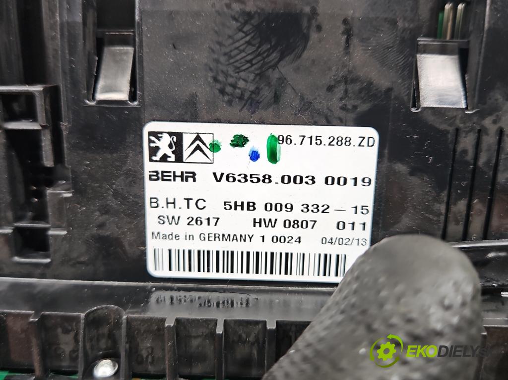 Citroen C5 II 2008-2017 2.0 hdi 163 HP automatic 120 kW 1997 cm3 5- panel kúrenia 96715288ZD