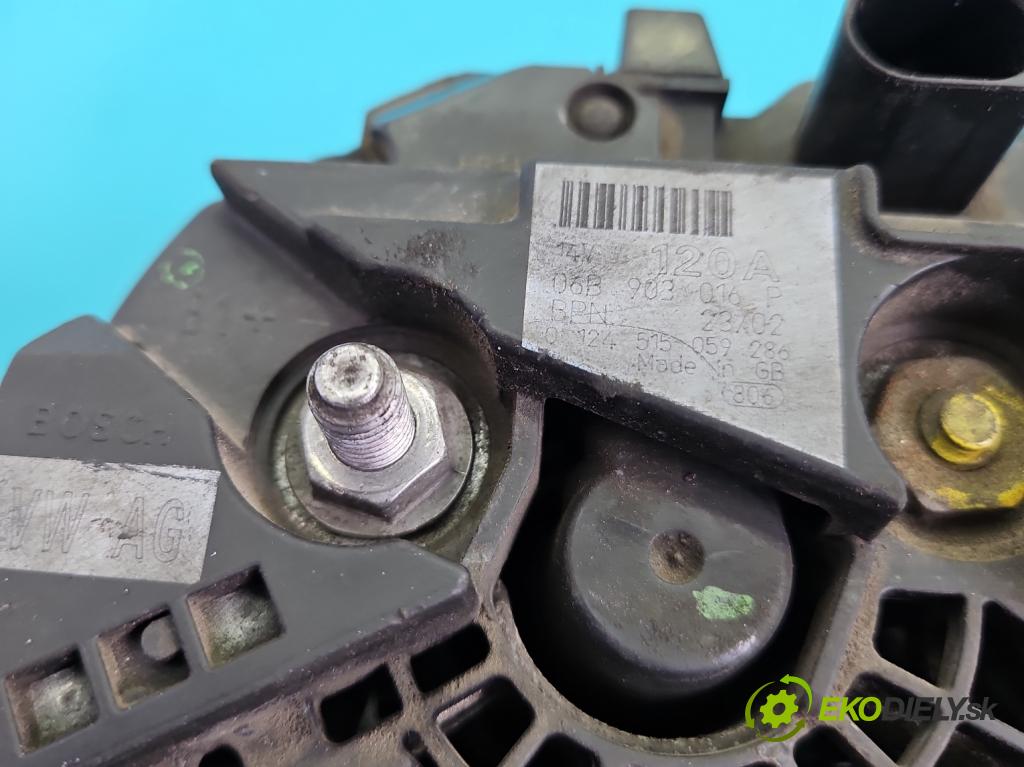 Audi A4 B6 2000-2004 2.0 20V 131 HP manual 96 kW 1984 cm3 4- Alternator 06B903016P (Alternátor)