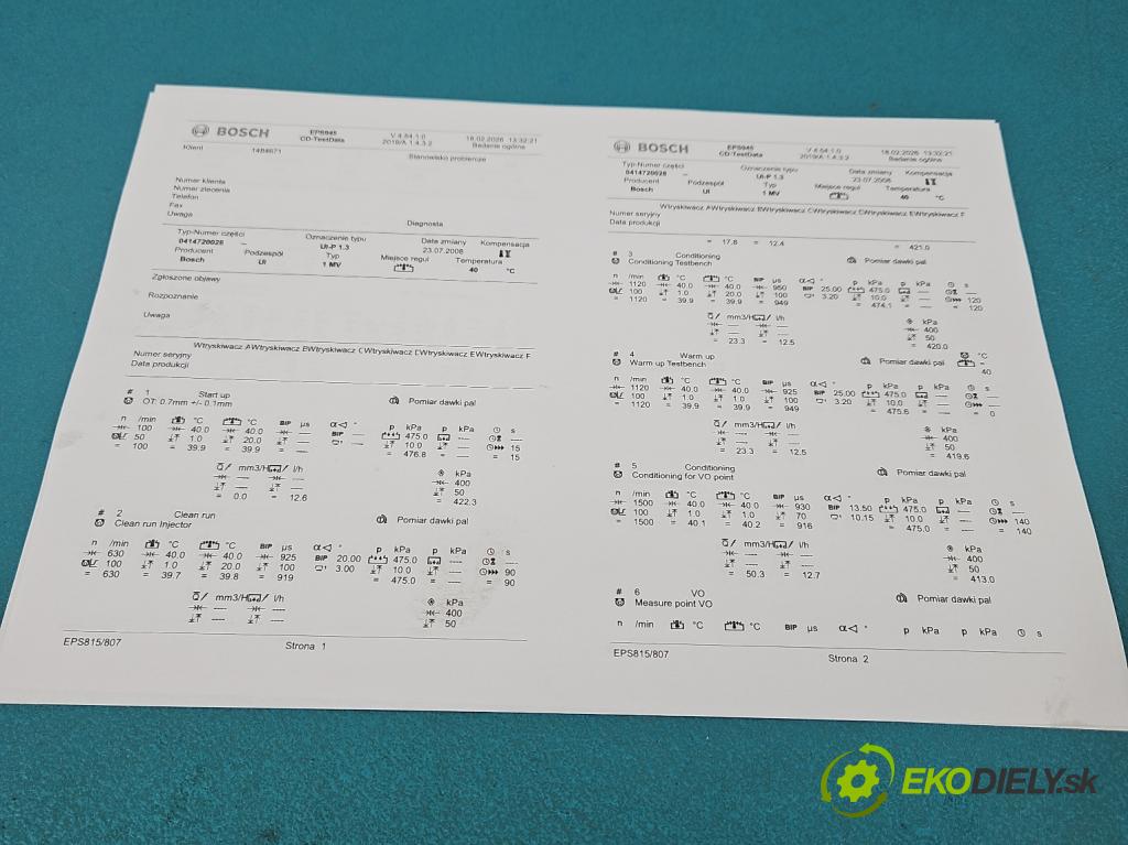 Vw Passat B5 1995-2005 1.9 tdi 131 HP manual 96 kW 1896 cm3 4- vstrekovacie čerpadlo 0414720028 (Vstrekovač paliva)