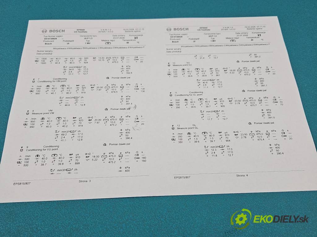 Vw Passat B5 1995-2005 1.9 tdi 131 HP manual 96 kW 1896 cm3 4- vstrekovacie čerpadlo 0414720028 (Vstrekovač paliva)