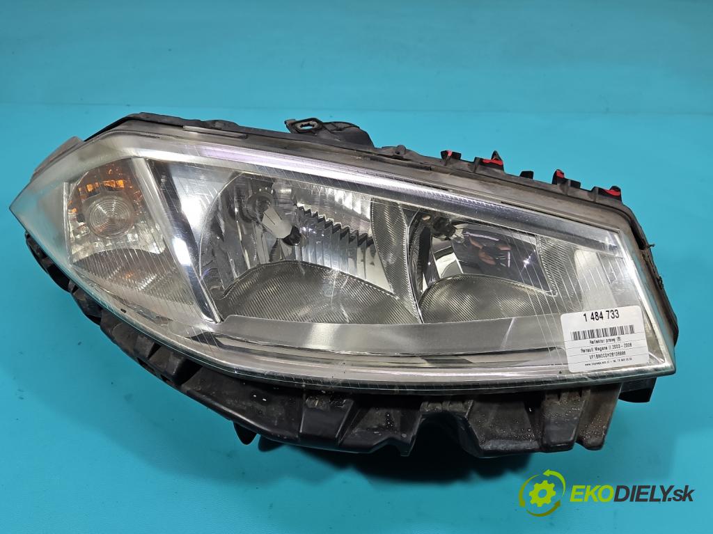 Renault Megane II 2003-2008 1.6 16V 113 HP manual 83 kW 1598 cm3 5- Reflektor: pravý 89307000 (Svetlo predné pravé)
