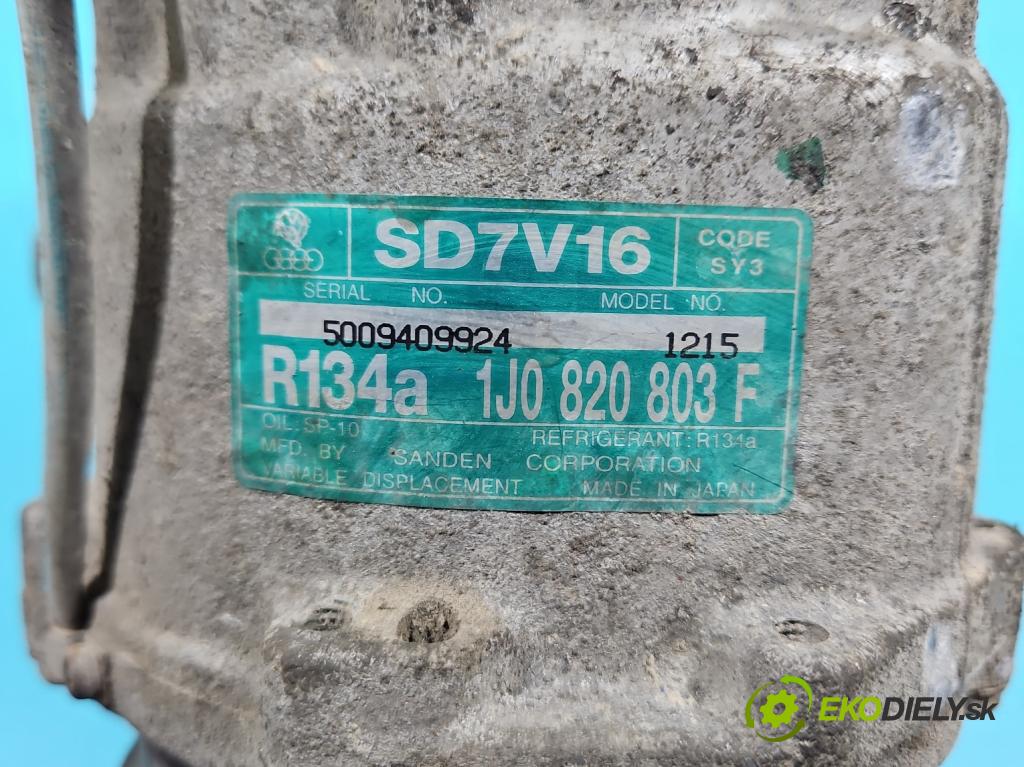 Seat Toledo II 1998-2004 1.6 SR 101 HP manual 74 kW 1596 cm3 4- Kompresor: klimatizácie 1J0820803F (Kompresor klimatizácie)