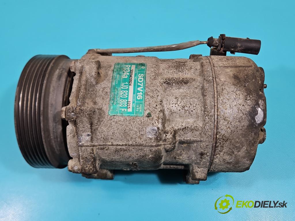 Seat Toledo II 1998-2004 1.6 SR 101 HP manual 74 kW 1596 cm3 4- Kompresor: klimatizácie 1J0820803F (Kompresor klimatizácie)