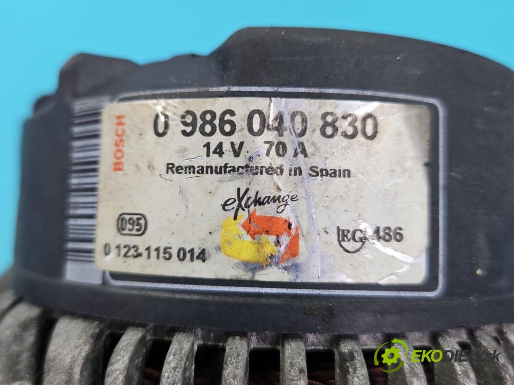 Rover 600 1.85 16v 116 HP manual 85 kW 1850 cm3 4- Alternator 0986040830 (Alternátor)