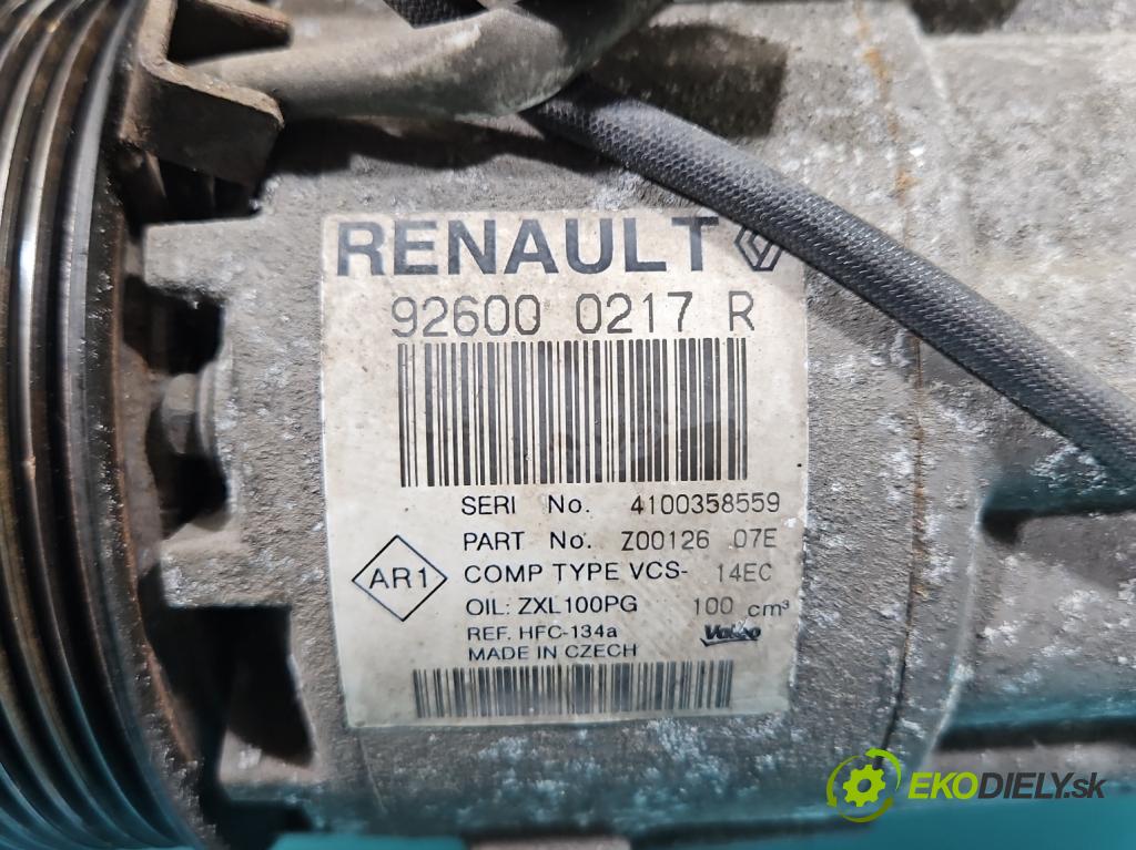 Renault Clio IV 2012-2020 0.9 Tce 90 HP manual 66 kW 898 cm3 5- Kompresor: klimatizácie 926000217R (Kompresor klimatizácie)
