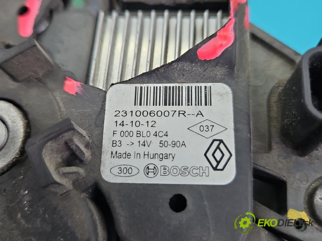 Renault Clio IV 2012-2020 0.9 Tce 90 HP manual 66 kW 898 cm3 5- Alternator 231006007R (Alternátor)