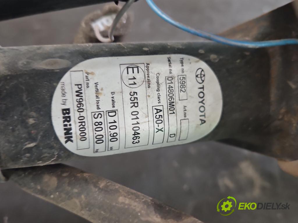Toyota Rav4 IV 2013-2018 2.0 D4D 143 hp manual 105 kW 1995 cm3 5- oko tažné PW960-0R000 (Tažné zařízení)